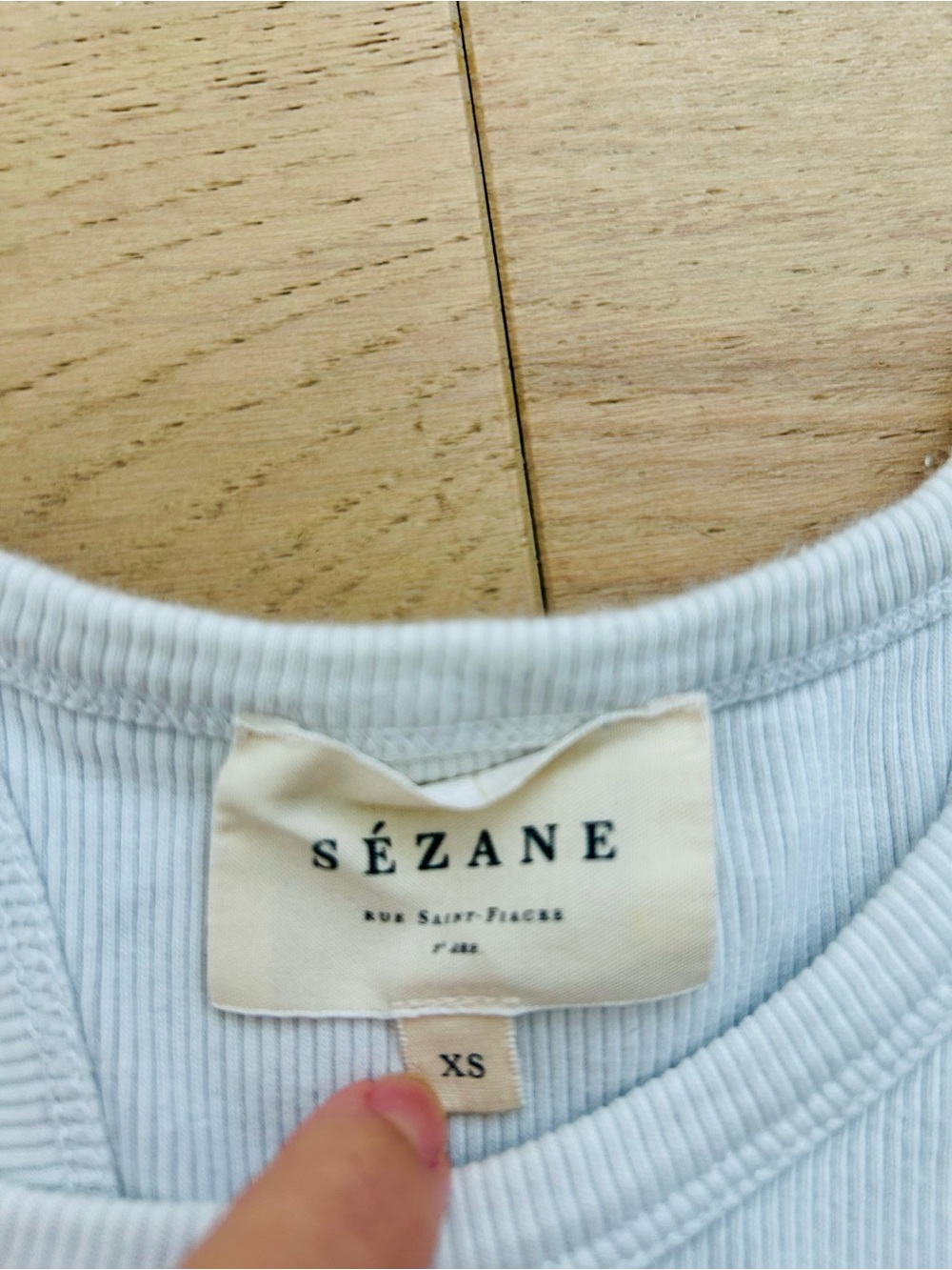 Sezane White Ribbed Racerback Tank - Picture 3 of 3